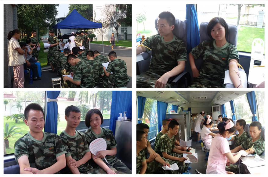 高温天气人民子弟兵挽袖献爱心.jpg